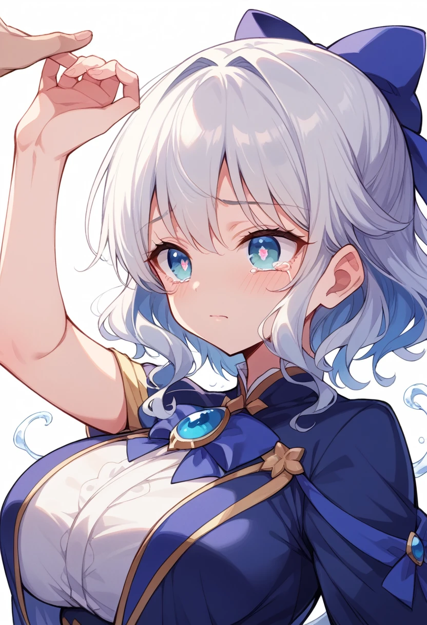 Very detailed,(Highest quality),((masterpiece)),(high resolution),The original,Highly detailed 8K wallpapers,(非常に繊細でbeautiful),Highest_hand,Japanese cartoons, (\Funina\),Tear-shaped pupil,in the sea,in the seaに沈む,beautiful,Upper body only,White background,Large Breasts,Large Breasts
