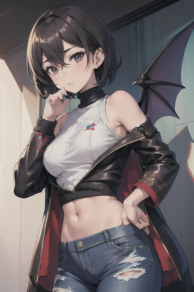 (8K、RAW shooting、highest quality、masterpiece:1.2)、Super detailed、super resolution、(genuine、genuine:1.37)、portrait、High-definition RAW color photo、professional photography、highly detailed face、 highly detailed body、 perfect anatomy、detailed background、(((1people々girl and demon king1people々)))、(20:1.2)、20th generation、pretty girl、genuineな体つき、small、white肌、glowing skin、Because I'm slender、black hair、((short hair))、(neat bangs: 1.4)、cute face、genuine-looking face、delicate eyes、droopy eyes、((dense forest))、((囚われたwoman))、(((No bra)))、(((whiteYshirt)))、(((womanのshirtは脱がされました、woman'Chest exposed.)))、((black panties))、((足を大きく開いたwoman))、((standing posture))、((tough demon king:1.5))、((Demon king hugging woman from behind、Grabbing woman's breast))、((The Naked Devil))、((rope tied her body))、wet body、((Aranawa that bites into the crotch))、((A large amount of liquid flows out from the crotch))、((Hands tied))、((restraint))、((悪魔がwomanの中に手を入れる'''s crotch))、earrings、necklace、bracelet、((face turned to the side))、((目を閉じて大声であくびをするwoman))、((look at the devil))、contrapo、dynamic lighting、((Firm B cup))、((look behind you))、((expression of agony))、
