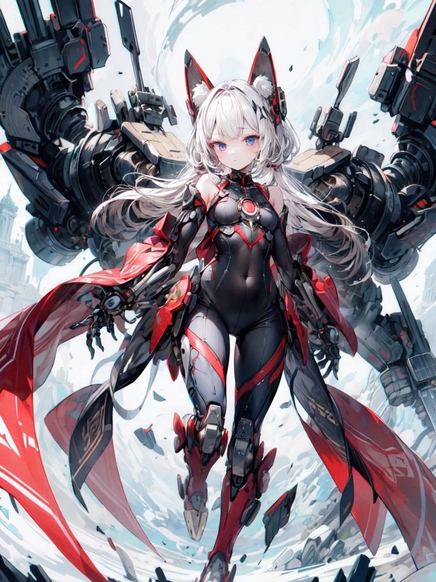 (masterpiece, Highest quality, Highest quality, beautifully、beautiful:1.2), (One beautiful woman:1.3), original, High resolution, small, Very detailed, Detailed Background, Cinema Lighting, shape, , Active Pause, (Japan Themes:1), Divinity, Light, hair ornaments, Warrior, Warrior armor, whole body, Android Seam, Wooden body, Shingard, break、(Dark Elf), (1 Girl), alone, Perfect Face, 最も美しくセクシーなメカWarriorの女の子, Very detailedな未来的なメカバトルアーマーを着用, Super Future Metropolis, Absurd, High resolution, Super detailed, Bodysuits, Cyborg Girl,Hyper Gigantic Mechanical Arm,Dynamic pose, Nice hands, Perfect hands, Incredibly cinematic,
