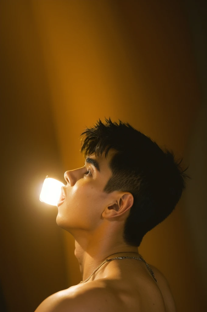 best quality,Masterpiece,Ultra high resolution,(realism:1.4),original photo,movie light,
1 boy,upper body,