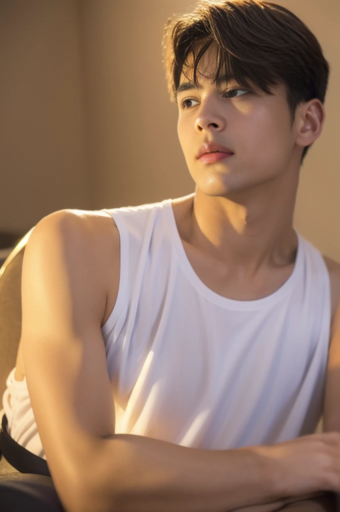 best quality,Masterpiece,Ultra high resolution,(realism:1.4),original photo,movie light,
1 boy,upper body,