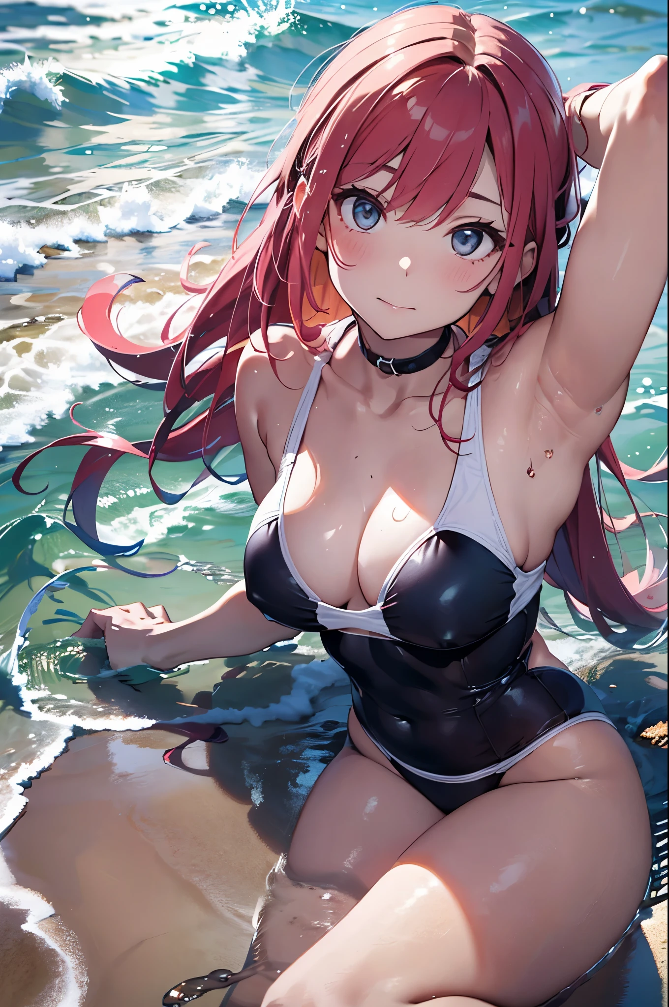 High resolution,White swimsuit、Pink Hair、
One beautiful young woman,
(Soft saturation:1.3), (Fair skin:1.2),
(ultra-Detailed Background, Detailed Background), Bokeh,
break'Portrait of a smiling girl.,
When viewed from the front, The composition is symmetrical,
Looking straight at you with serious eyes,
break Swimwear, White Bikini, Medium Chest,
Outdoor, Sea surface, null, sunlight,Summer beach, Sandy Beach,
Strong light, Front lighting,
(Teen:1.3), (Cowboy Shot:1.2),
Front brake angle,
View your viewers,
Dynamic pose,
sitting on the beach
Seaweed、Seaweed、Seaweed、Seaweed、Seaweed、Seaweed、Seaweed、