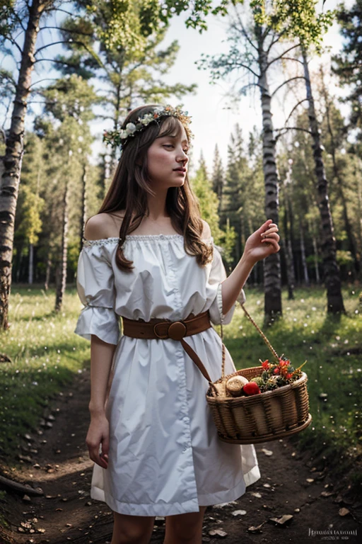 Celebrating Ivan Kupala in a birch grove