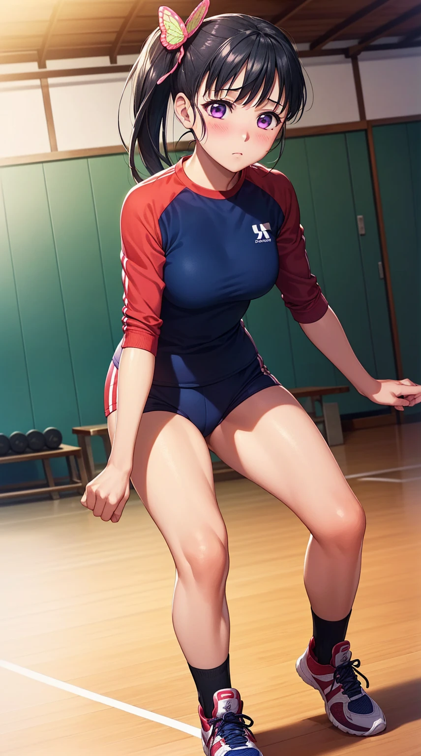 highquality illustration, masterpiece, very delicate and beautiful, attractive girl,(gymnastics leotard,tight leotard,long_sleeve leotard,high_leg leotard,athletic leotard), audience reactions,thin,slender body,slim,high school,gymnasium,gymnastics club,beautiful eyes,(masterpiece, best quality:1.2), highres, extremely detailed CG unity 8k wallpaper, perfect lighting, Colourful, ultra-high res,4K,ultra-detailed, photography, 8K, HDR,  17 ages,cowboy shot,