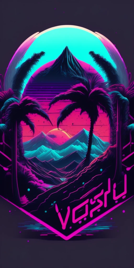 logotype design, vaporwave style, Aesthetics, chilly, Grieving, Lofi Style, ultra detaild, fund, scenery, highy detailed, 8K, HD