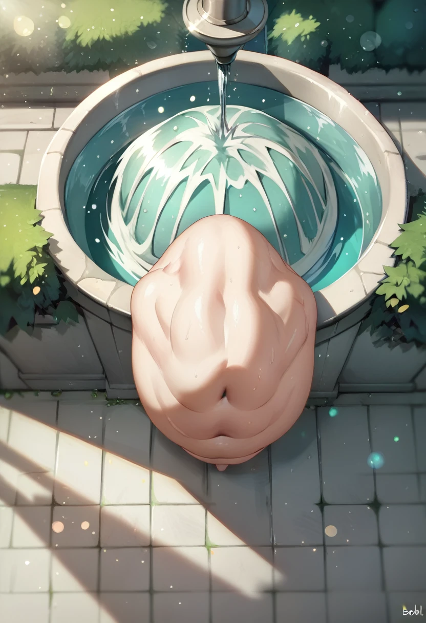 fountain_Cartoon, (score_9,score_8_above,score_7_above,),Alone,  very aesthetic, bokeh,light particles,
1 girl,
Princesa Peach, (belly vore), (person inside the womb), Leaning on the wall, (belch:1.2),