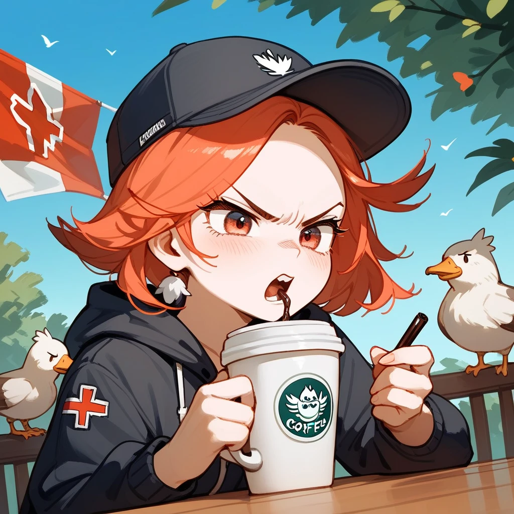 angry birds style, canada goose drinking coffee (score_9,score_8_up,score_7_up,score_6_up,score_5_up,score_4_up)