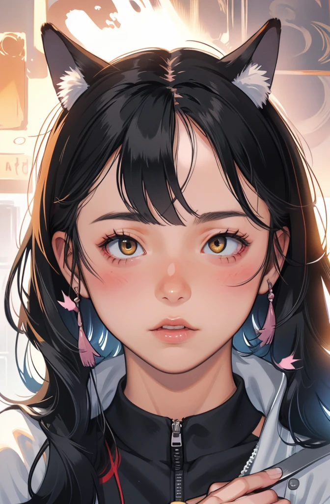 masterpiece, Penis Face, Penis in face, Big penis, No correction, Penis awe, Cum on face, facial, ahegao BREAK ookami mio, Black Hair, Wolf Ear, Striped Hair, Yellow Eyes, Reverse hair, Spiked Hair, blush