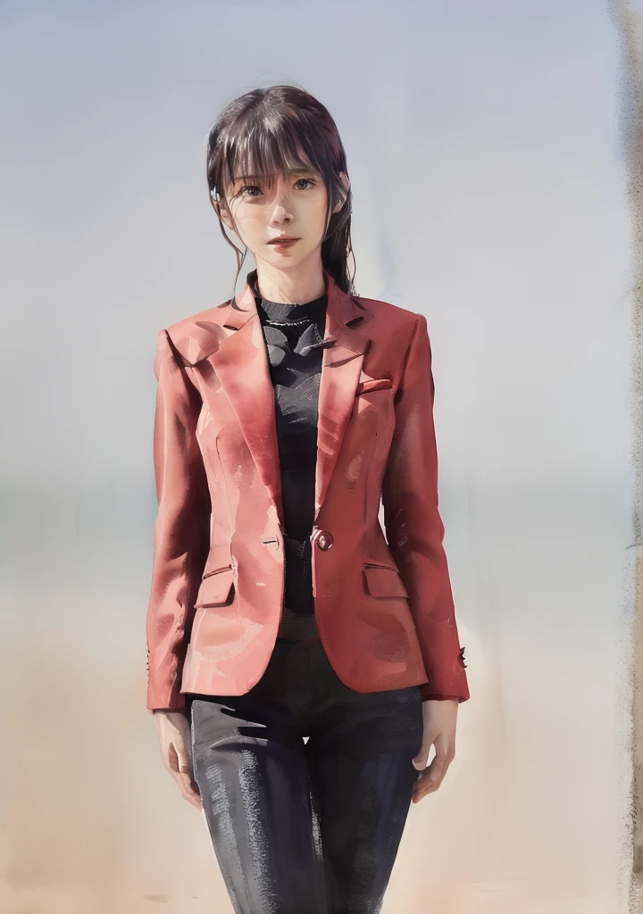 a close up of a woman in a red and black suit, asuka langley soryu, asuka langley sohryu, asuka langley, asuka langley souryuu, portrait of asuka langley soryu, full body zenkai! asuka suit, asuka suit under clothes!, portrait of beautiful samus aran, beautiful asuka from evangelion