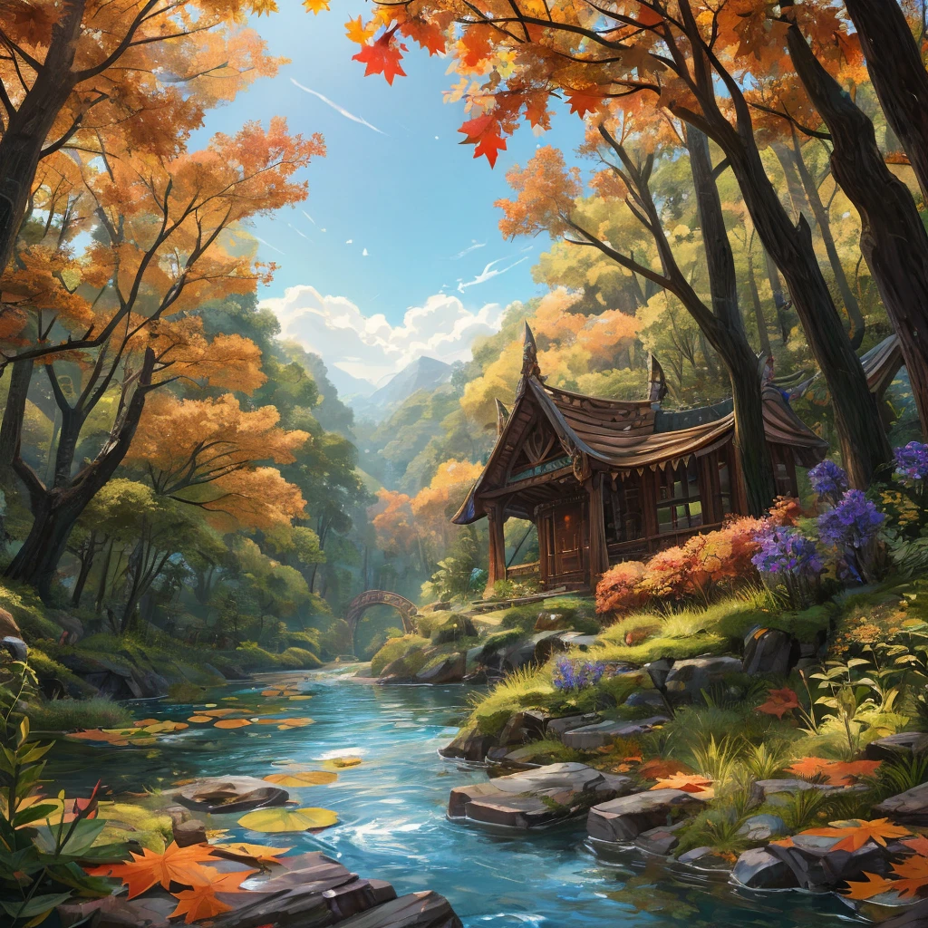HD, World of Warcraft,tract,A beautiful and detailed portrait of a large male wild scaly cat,Quadrupeds, dragon, Hiroshi,Solitary, template, big Body, sexy Body, shrink Body, Brown_Anti-shading,goddess, Looking at the audience, minus, Ross Chen,Ruan Jia, Popular on ArtStation, Foxworth, light, Body, Tempting, full Body, Looking at the audience, ambient soft lighting, 4K, outdoor, nature, forest, Trees, Grass, plant, Flowers, river, Caustic lines, Water Flow, ripple, (Fall:1.2), pond, jungle, Lush leaves, (((side view,layout,Third person perspective,lower))),NSFW