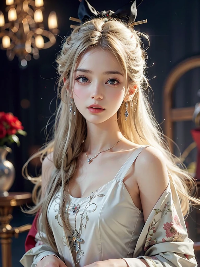 enlargement, split, masterpiece, best quality, almost perfect, (It&#39;s a perfect face:1.1), (high detail:1.1), drama, (1 person), Pale complexion, (Long, pure white hair:1.4), white snow, Otto Sepalainen, alone, long white hair, white luxury suit, Cover the navel, snob, albinism, Luminous Studio graphics engine, pout, evil magician, volumetric lighting, delicate eyes, (8k wallpaper masterpiece), very detailed, intricate details, pixel perfect, rosette, fashion, side, looking at the audience, balenciaga style