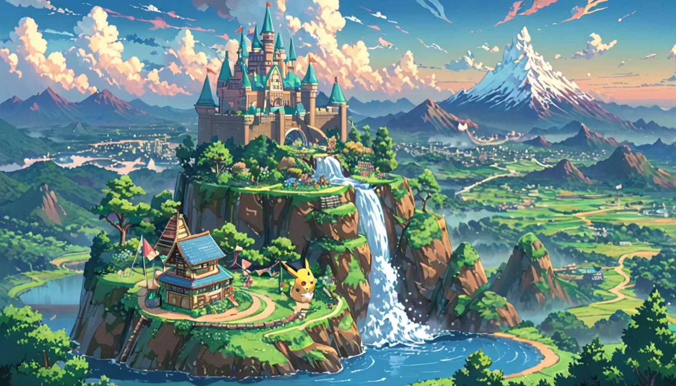 ((Anime: 1.4, Illustration)), (Masterpiece, Top Quality, Best Quality), (Ultra-Detailed, Absolutely Resolution), ((16k, HIGH RES)) (inspired by Nintendo. The scene should feature iconic elements like a vibrant, whimsical landscape with Mario, Link, and Pikachu. Include elements like the Super Mario castle, Hyrule's Triforce, and Poké Balls. The background should be colorful and playful, capturing the essence of classic Nintendo games. Use bright colors and dynamic poses to bring the characters to life in a joyful, adventurous setting.), ( Anime: 1.4, Illustration)), (Masterpiece, Top Quality, Best Quality), (Ultra-Detailed, Absolutely Resolution). Ak {Lofi Art, Style of Laurie Greasley, Style of Makoto Shinkai, Anime Aesthetic}, BREAK {(Produces IMAGES WITH ITH INFORMATION THAN 40 Million Pixels with Cinematic-Like Detailed Textures S Hot on a Sony slur).}