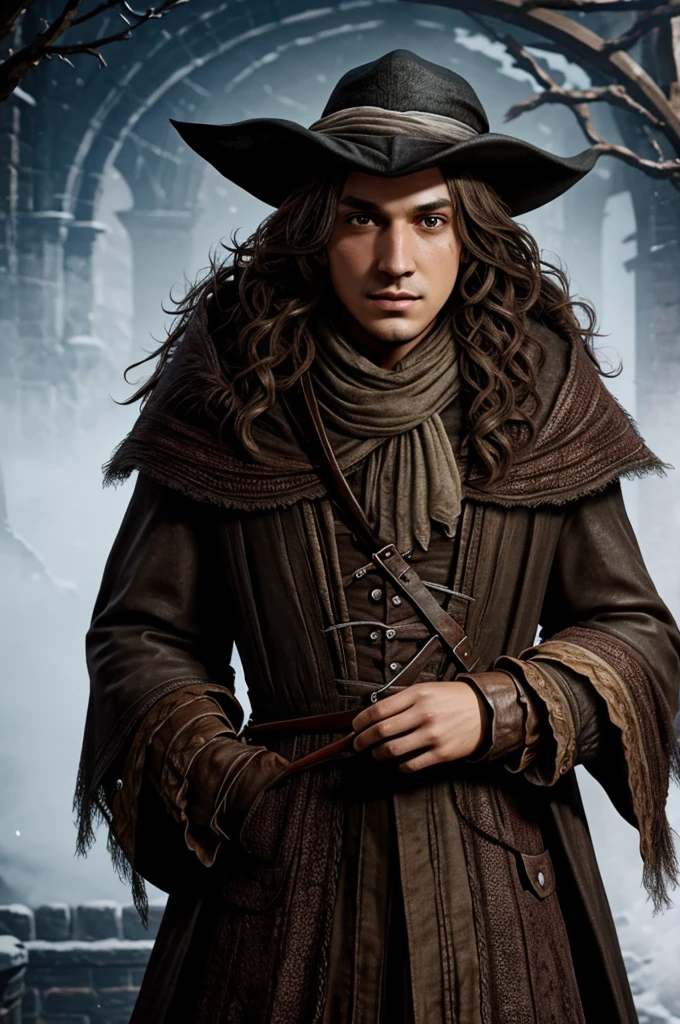 Streamer with brown curls plays bloodborne 
