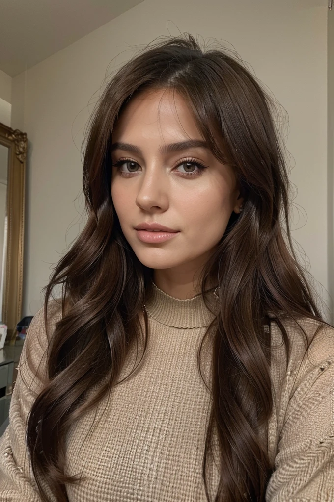 portrait photographie, brune, tenue de femme riche, Instagram Model, angelina stroganova, Elena Belova, Victoria Gavrilenko, with long hair, photo de profil twitter, quality snapchat, qui fait la moue,