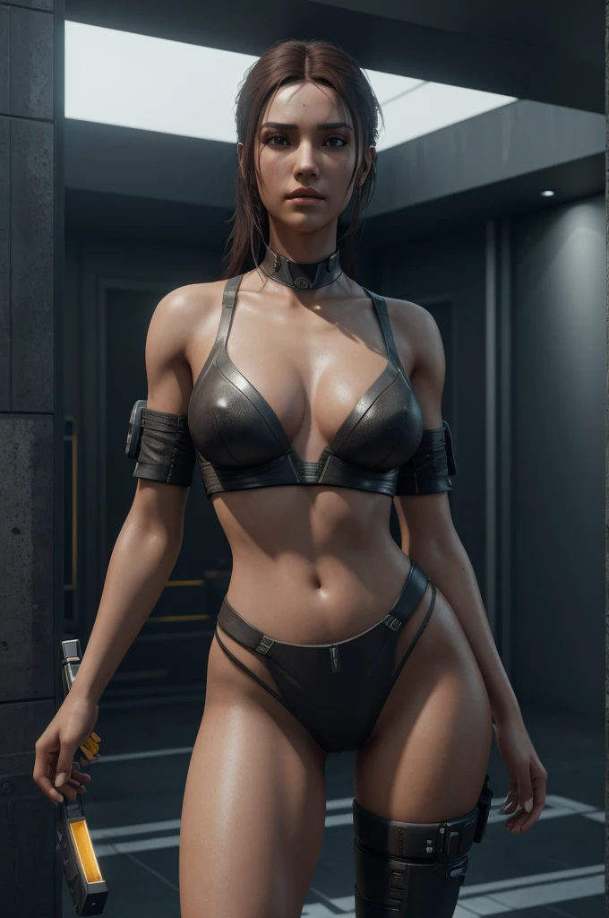 ((Best quality)), ((masterpiece)), (detailed:1.4), 3D, an image of a beautiful cyberpunk female,HDR (High Dynamic Range),Ray Tracing,NVIDIA RTX,Super-Resolution,Unreal 5,Subsurface scattering,PBR Texturing,Post-processing,Anisotropic Filtering,Depth-of-field,Maximum clarity and sharpness,Multi-layered textures,Albedo and Specular maps,Surface shading,Accurate simulation of light-material interaction,Perfect proportions,Octane Render,Two-tone lighting,Wide aperture,Low ISO,White balance,Rule of thirds,8K RAW,naked
