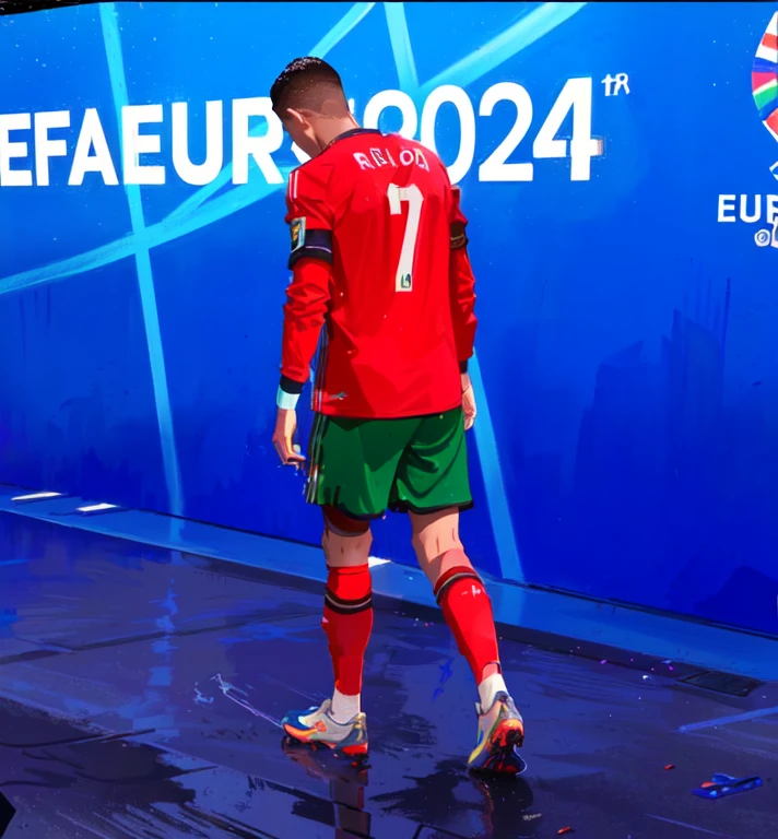 arafed soccer player walking on a stage with a ball, 🇺🇦, 🚿🗝📝, end of an era, that we would see in the essoldo, 🔞🤡, portugal, cristiano ronaldo, 🌻🎹🎼, 🕹️ 😎 🔫 🤖 🚬, youtube thumbnail, ✏️🎨, jovana rikalo