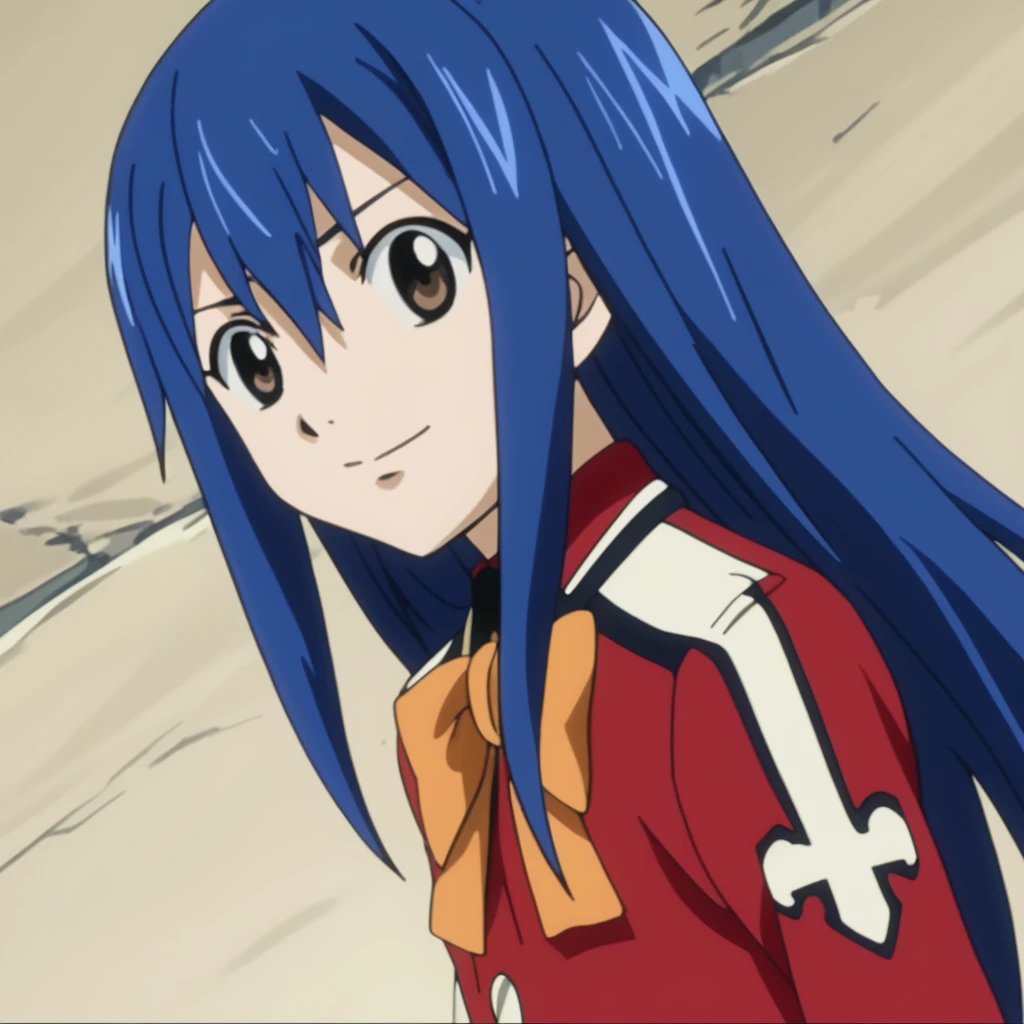 score_9, score_8_up, score_7_up, source_anime,masterpiece,best quality,highres,absurdres,official art,official style,source_anime,anime screencap,anime coloring, anime,animated,explicit, uncensored, nsfw,Wendy Marvell,blue hair, long hair,hair between eyes, red outfit, looking at viewer, smile,