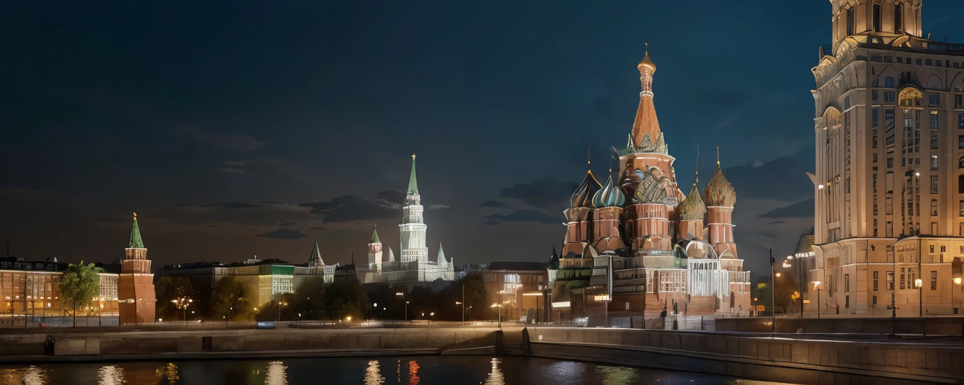 a collage of moscow landmarks, intricate photorealistic illustration, detailed architecture, iconic buildings, , detailed textures, vivid colors, dramatic lighting, wide angle composition, masterpiece, (best quality,8k,highres,masterpiece:1.2),ultra-detailed,(realistic,photorealistic,photo-realistic:1.37)