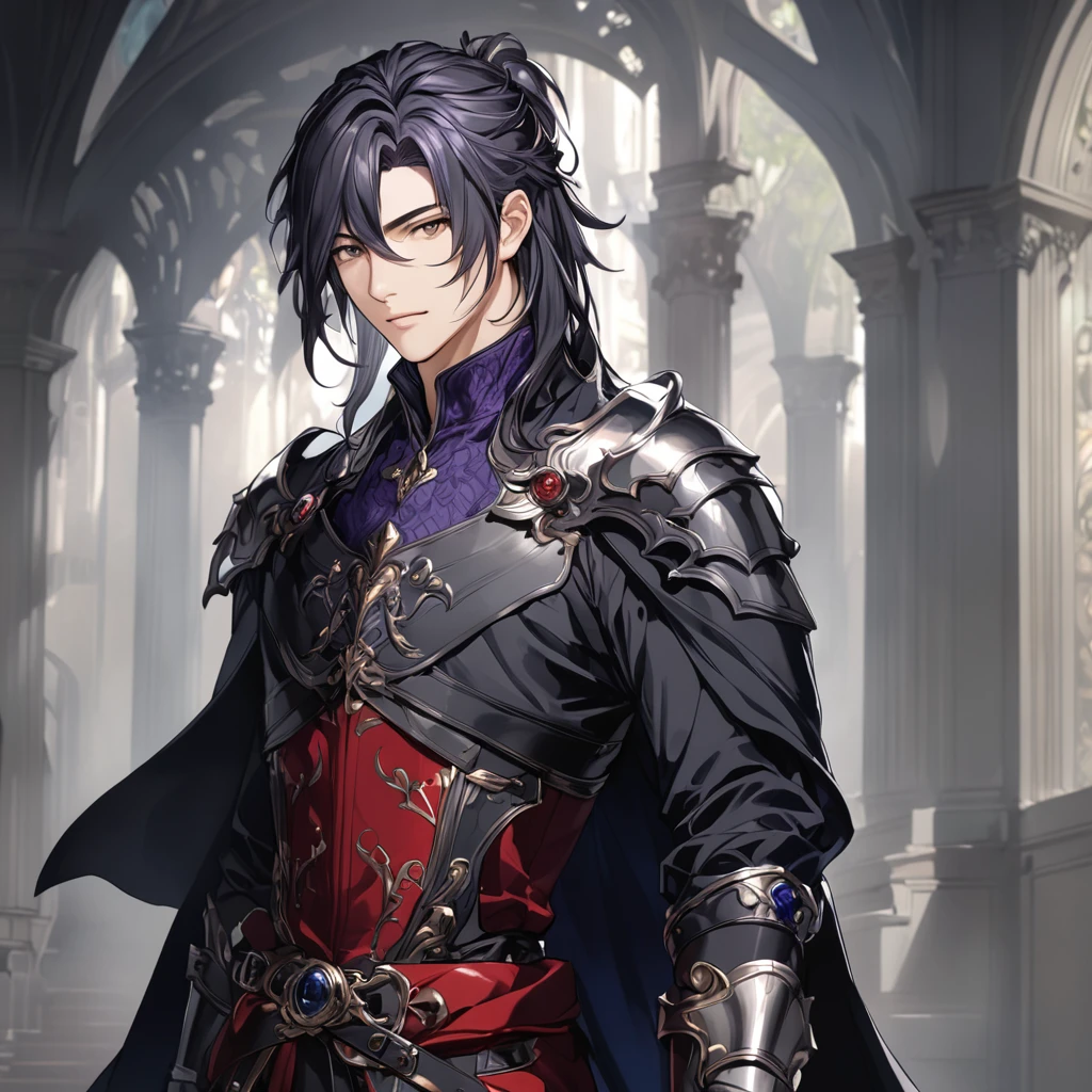 masterpiece, best quality, 1man, adult, male focus, solo looking at viewer, Fantasy aesthetics, Highly detailed, shadowverse style