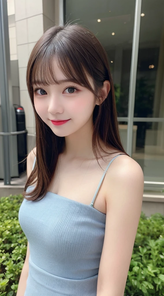 Tabletop, Highest quality, shape, Very detailed, finely, High resolution, 8k wallpaper, 完璧なダイナミックな構shape, Beautiful and exquisite,ランダムなcute髪,,Natural color lip, 20-year-old girl、cute、Looking into the camera,Always blur the background,Perfect and beautiful face,Slim face and figure,Big eyes、Putting on gal makeup,Small face,Shooting from below、smile,Blurred Background,Elegant feminine face、Cyberpunk Fashion、smile、Change pose randomly、Randomly change the shooting angle and position、Flower Field、Cyberpunk Fashion,Normal anatomy