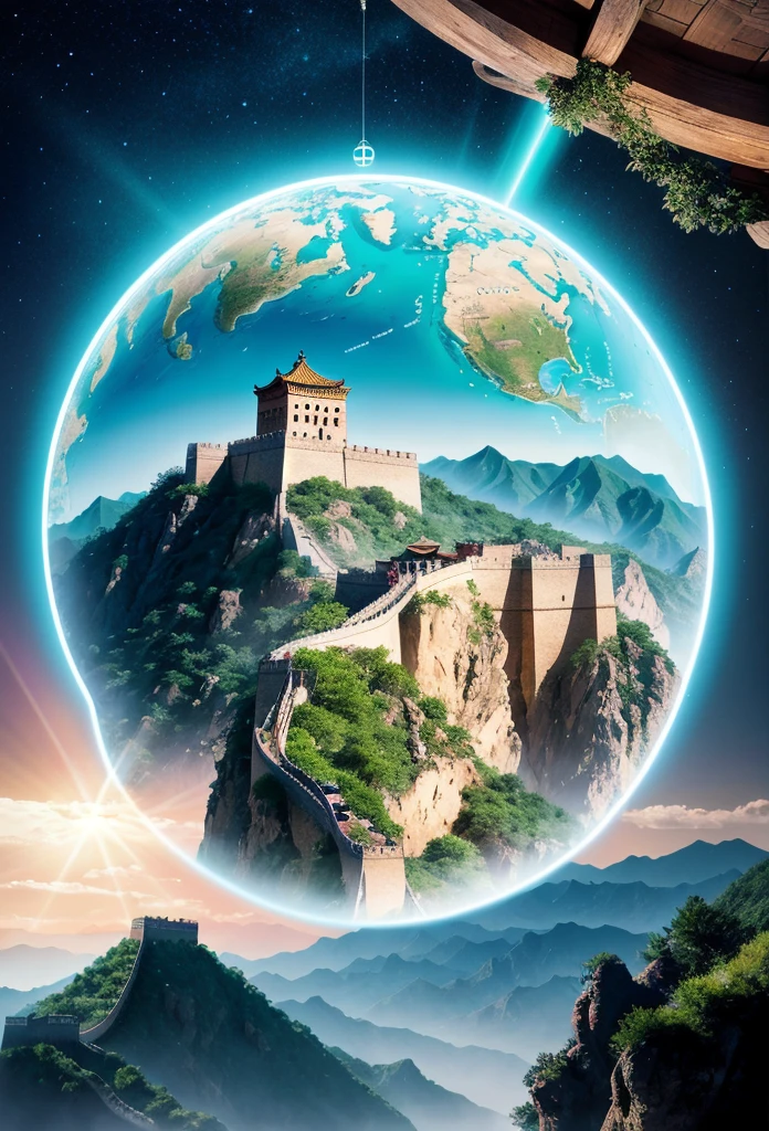 A visually captivating cover designed to engage viewers instantly. At the center of the composition is a 3D globe, detailed with vivid colors and textures representing land and sea. The globe is surrounded by dynamic, animated elements that symbolize various geographical aspects. On the left side, there are icons for simpler geographical elements such as flags of well-known countries and famous landmarks like the Eiffel Tower and the Great Wall of China. On the right side, there are icons for more complex elements like intricate topographical maps and mountain ranges. An animated female character, resembling a friendly guide or explorer, is positioned to the side of the globe, pointing towards it with an inviting smile. The background is a gradient blend of light blue transitioning to green, with subtle light rays and shadow effects that add depth and intrigue. The scene includes vibrant colors and details, making the cover visually appealing without any text overlays
