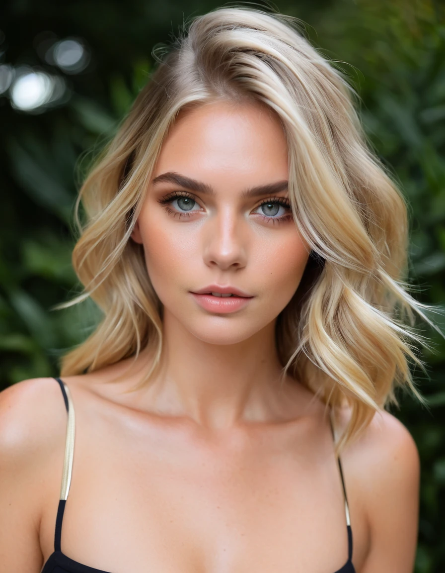 (meilleure qualité,4K,haute résolution, haute résolution face details), cheveux blonds longs et raides, 18 ans, modèle instagram, faux sein 36DD, faux cils, fausses lèvres, maquillage sombre, peau parfaite, bronzage de la peau, elle est mince, Elle est caucasienne, elle est entièrement nue, naked, elle montre ses seins, dans la nature, près d'un lac, en Utah, énorme faux sein 36DD, posant, Sexy, vibrations sensuelles, seins nue, corps nue entier