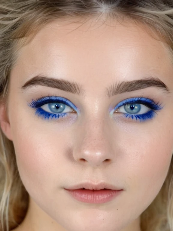 jeune beauté allemande, aux yeux bleus perçants, petits seins avec un carré ondulé