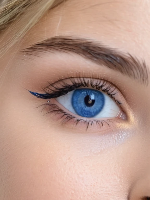 jeune beauté allemande, aux yeux bleus perçants, petits seins avec un carré ondulé