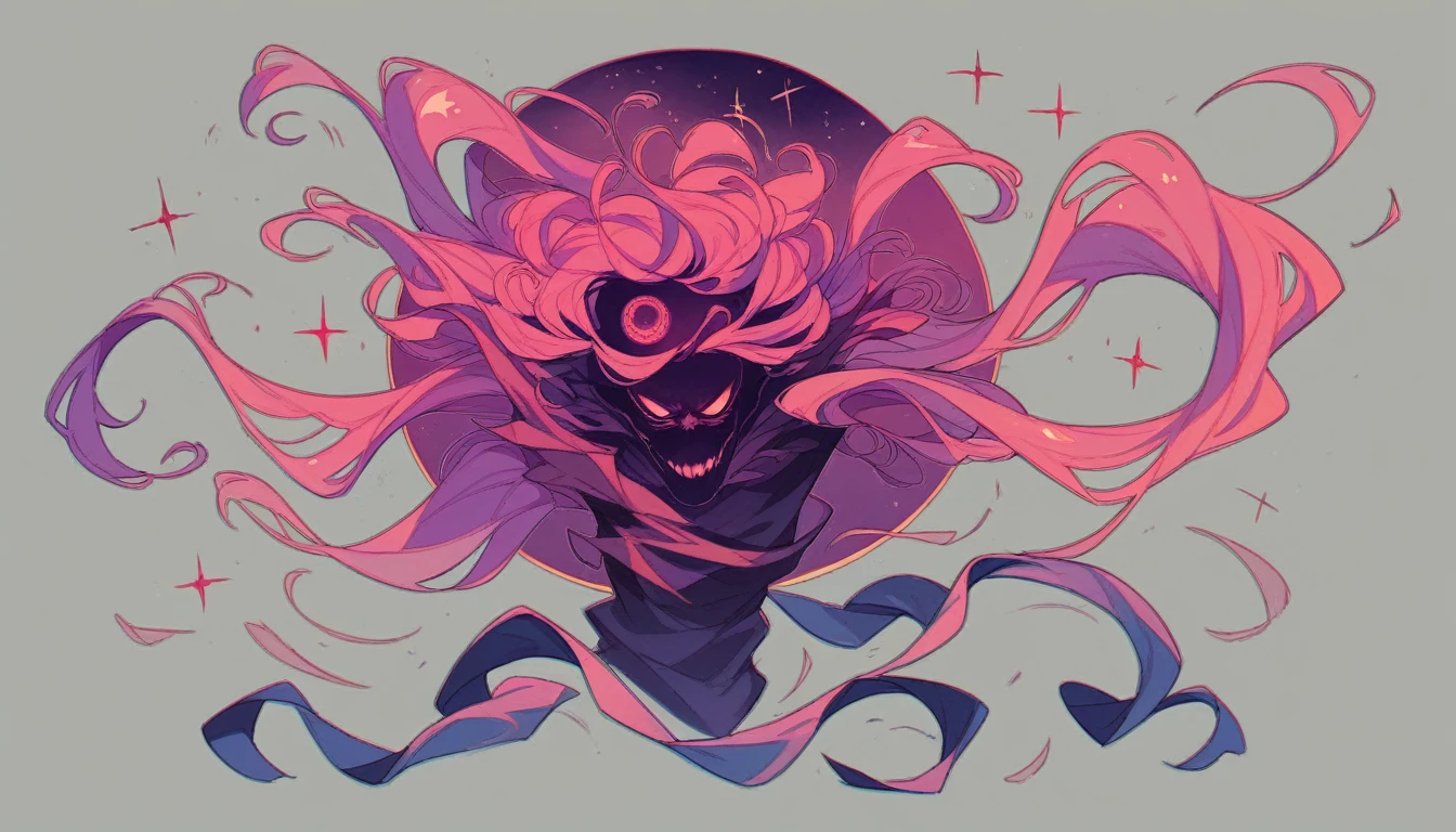 Cyber World Kindness Loneliness Back from the dead Glowing stars psychedelic dark ghost Sickle