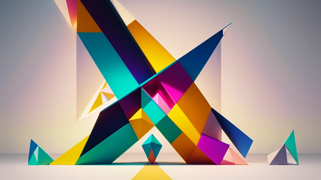 Desktop wallpaper, modern and stylish design, high resolution, 4K, vibrant colors, minimalist aesthetic, abstract patterns, geometric shapes, (extremely detailed CG unity 8k wallpaper, masterpiece, best quality, ultra-detailed), (best illumination, best shadow, an extremely delicate and beautiful)