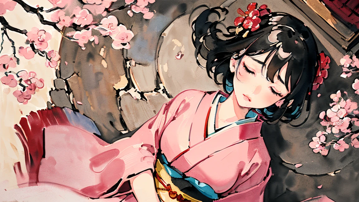 (((Oiran))),(((Oiran))),(((Oiran))),(((Oiran))),(((Prostitute))), (((Prostitute))), (((Prostitute))), (((Prostitute))), (((Prostitute))), (((Japanese painting))),(((Japanese painting))),(((Japanese painting))),(((Japanese painting))),(((Japanese painting))), (((Gentle expression))),(((Gentle expression))),(((Gentle expression))),(((Gentle expression))),(((Gentle expression))),(((Gentle expression))),(((Gentle expression))), (((On the ground))),(((On the ground))),(((On the ground))),(((On the ground))),(((On the ground))),(((On the ground))),(((On the ground))),(((On the ground))),(((On the ground))),(((On the ground))),(((On the ground))),(((On the ground))),(((On the ground))),(((On the ground))), (((Looking Down from Above:1.8))), ((((closed eyes )))),(((watching a Sakura))),Flashy kimono,hair ornaments, Scenery of Kyoto,(((low saturation))),(((low saturation))),(((low saturation))),(((low saturation))),(((low saturation))),(((low saturation))),(((low saturation))),(((night))),(((night))),(((night))),(((night))),(((night))),(((night))),(((night))),(((night))),(((night))),(((night))),(((night))),(((night))),(((night))),(((night))),(((night))),(((night))),(((night))),(((night))),(((night))),(((night))),(((night))),(((night))),(Lips are red:1.5)、 20-year-old, (((Ink Painting))),(((Ink Painting))),(((Ink Painting))),(((Ink Painting))),(((Ink Painting))),(((Ink Painting))),(((Ink Painting))), masterpiece, Highest quality, Very delicate and beautiful girl,Very delicate and beautiful, world masterpiece theater, Super detailed, Very detailedな, Highest quality,(((Pink kimono)))。(((Pink kimono)))。(((Pink kimono)))。(((Pink kimono)))。(((Pink kimono)))。(((Pink kimono)))。(((Pink kimono)))。(((Pink kimono)))。(((Pink kimono)))。 (((Black Hair))), (((Black Hair))), (((Black Hair))), (((Cherry tree))), (((Cherry tree))), (((Cherry tree))), (((Cherry tree))), (((Upper Body))), (((Upper Body))), (((Upper Body))), (((Upper Body))), (((Upper Body))), (((Upper Body))), High resolution, Very detailed,5 girls, Highest quality, masterpiece, Highest quality, Accuracy, A woman in her twenties from the late Edo period.。(((赤いFlashy kimono)))。 。彩度の低い古いJapanese paintingのスタイルでは、The women look like modern anime characters..、She has a bit of Kabuki makeup on..。Strong 2D feel。。background, たくさんの花びらが散っている大きなCherry tree、