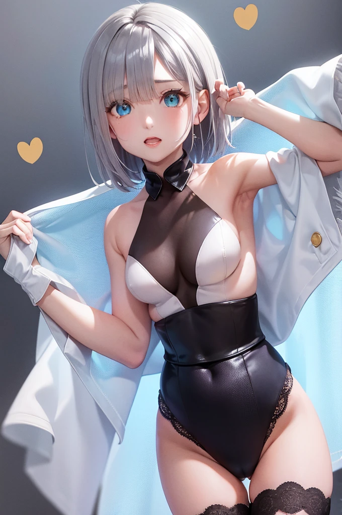 VSPO!Sumire Haname Sex Cowgirl Creampie Small breasts Silver short hair Light blue underwear Height 154cm Usually calm but lively and innocent VTuber Naked eyes Light blue Naked Shaved Mixed bathing