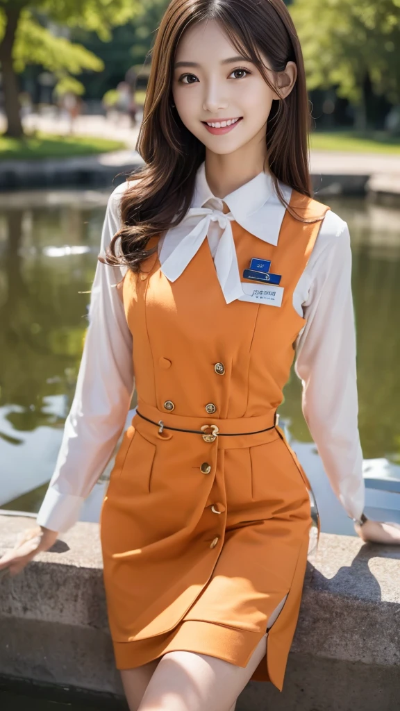 Cabin Attendant Uniform、Orange