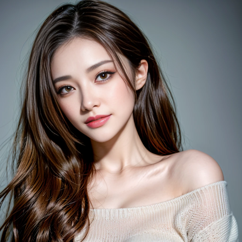 Full body angle、((highest quality, 8K, masterpiece: 1.3)), concentrate: 1.2, Cute Girl 1,The nipples are erect、Braless Walk、 Perfect beauty: 1.4,Striped drop shoulder sweater: 1.2,Long sleeve、Randall Color、comics＆Text Graphics、Black ruffle-trimmed drawstring zip blouse,1.1, Highly detailed face and skin textures, fine grain, double eyelid, whitening skin, ,highest quality,Ultra-high resolution,you,1 girl,alone,_Shiny_skin,iris,necklace,((Brown_length_Wavy_hair)),(lips)),eyelash,Front hair,deal with,Compensate,Shiny,pore,skin texture,Big Breasts、smile、Life、