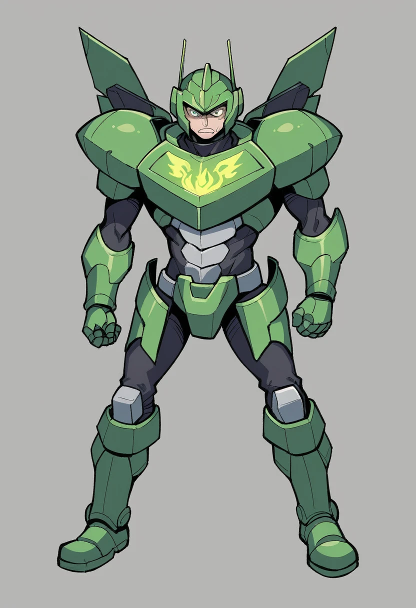 Theo - Young, Lost, Determined Mecha Pilot of Silver Guards, who will blaze through any barriers to reach his desired purpose. Theo was a young teenager when he got an invitation to the Silver Guards - the troops of Mechas which purpose was to guard the piece in the world. Yet, soon as the world was saved and no dangers left, the Silver Guards were disbanded and signed up to destruction, as using of the suits were spreading a strange disease that paralysed human body's upon long use. But Theo wasn't ready to be wiped out of existence, so he ran away, breaking through his own protocols and now enemies defences. The disease was slowly consuming him, leaving small trails of green cracks around his skin after the mecha use, but he was sure that he'll break through this problem, eventually. He just needs a bit of time... Right now, he's hiding in the modern Japan, living on the streets, trying to think out how to act now. He's a young teenager in his 20's, high and a bit skinny, curly black hair with glowing green eyes under them. Dresses in a dark green shirt that a bit oversized in length, black pants with small silver accessories on them, and green-black patterned sneakers with a white sole. On the right sleeve of the shirt Theo wears a small badge for clothings, designed like a knight helmet in futuristic style, in silver green patterned colours, as small green flames circling around it.