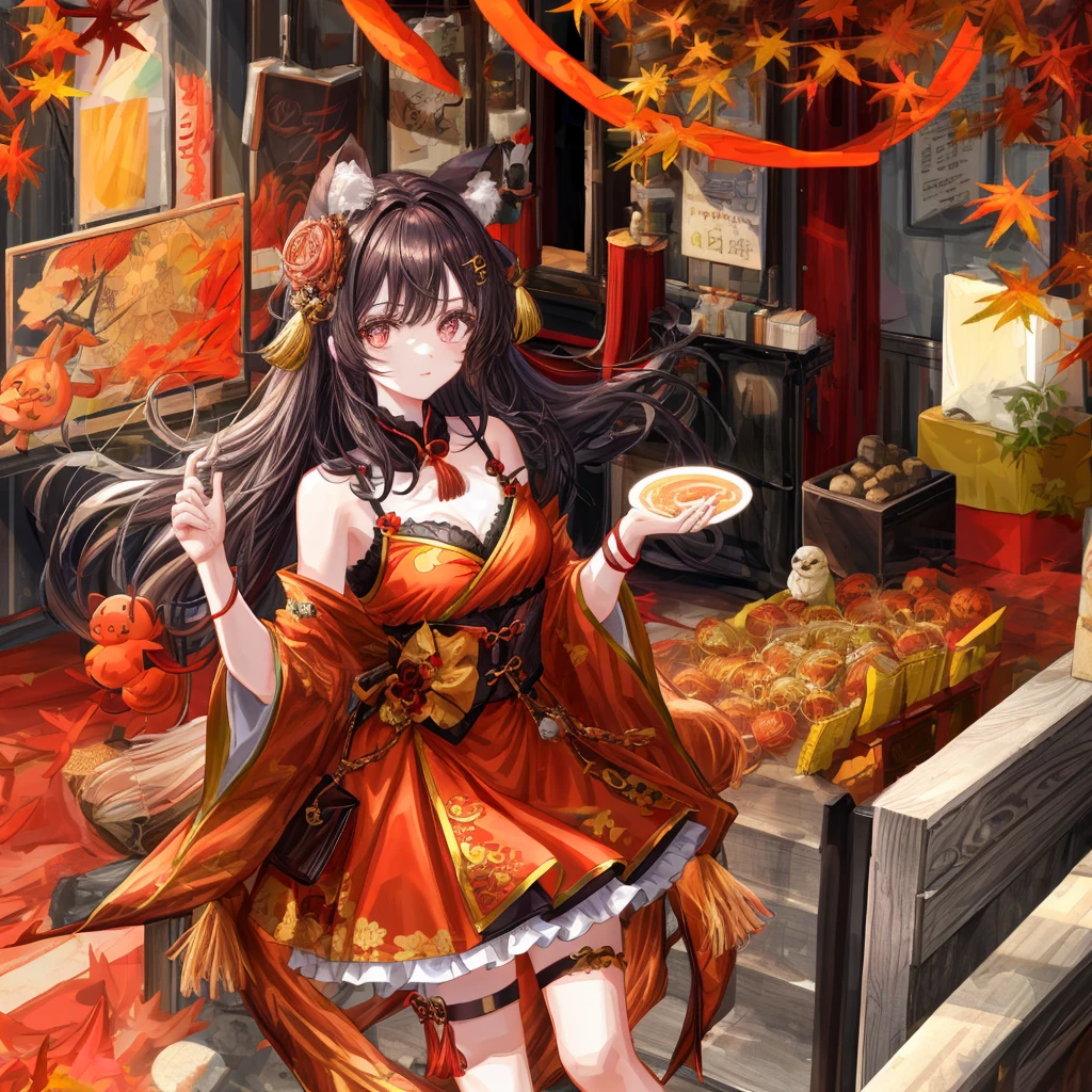 Autumn Festival、Mascot character、Animals in clothes、Esbian all over、cute、y、Well-formed face、Fine grain、Idol、