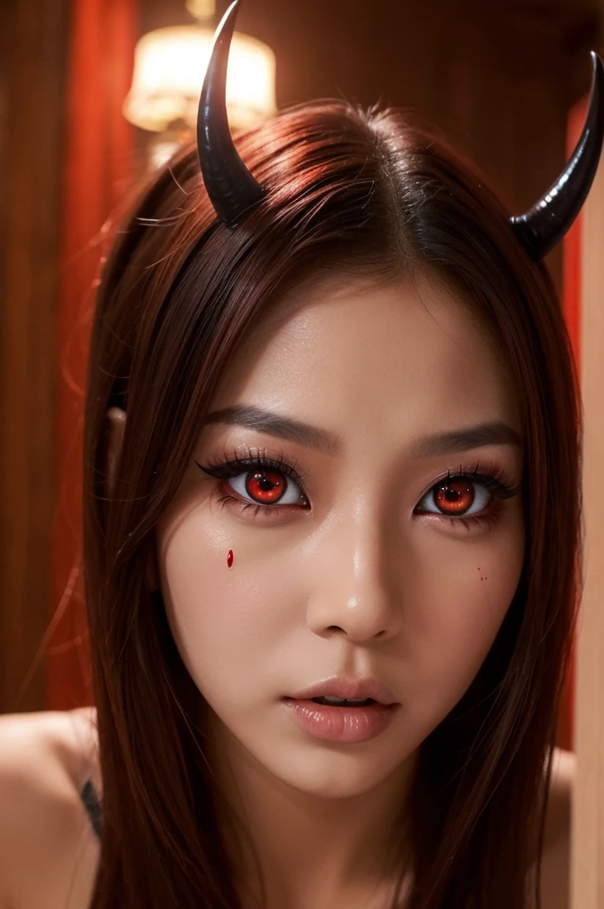 NSFW, (Fiery red eyes, วัยสาว's face, Horny mood's face:1), ((HARDCORERAPESEXDREAM, WETDREAM, OVERRAPESEXORGASM DREAM:1.5)), (Fiery red eyes, charm, Lust, Over the top, very horny.:1.5), alone, __body parts__ Delicate and realistic skin, big, official art, All-in-one 16K wallpapers, Special details, beauty and aesthetics, beauty, Masterpiece, best quality, In cyberpunk city, Great atmosphere, Calm color palette, Calm mood, soft shadow