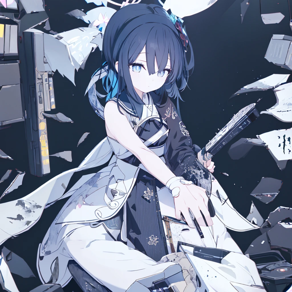 {{{{masterpiece}}}}, {{{hyper detailed}}}, {{{highres}}}, {{good anatomy}}, (((best quality))), ((an extremely delicate and beautiful)), {{an extremely detailed and delicate}}, {8k cg wallpaper}, {{illustration}}, (greyscale with colored background:1.1), ray tracing, bokeh, black background, (splattered ink:1.3), 1girl, solo, hu tao(genshin impact), boo tao, symbol shaped pupils,  hiten1,  