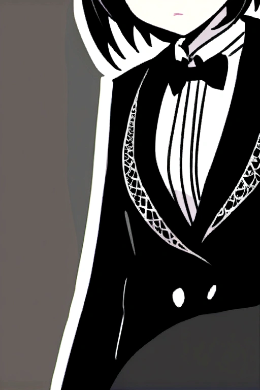 Anime girl in tuxedo