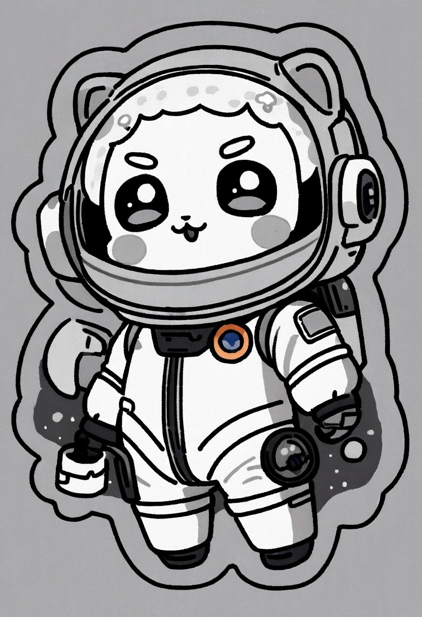 cartoon cat astronaut in space suit holding a gun, cute astronaut sticker art, Are crying,Wearing a space suit, wear spacesuits, 小さなWearing a space suitいる, small astronaut looking up, wearing astronaut outfit, Space Molly, an astronaut, Wearing a spacesuit, astronaut, astronautの衣装を着て, Wearing a space suit, ポートレートアニメastronaut少女, small astronauts、Background Grayscale