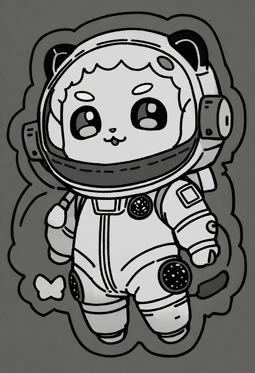 cartoon cat astronaut in space suit holding a gun, cute astronaut sticker art, Are crying,Wearing a space suit, wear spacesuits, 小さなWearing a space suitいる, small astronaut looking up, wearing astronaut outfit, Space Molly, an astronaut, Wearing a spacesuit, astronaut, astronautの衣装を着て, Wearing a space suit, ポートレートアニメastronaut少女, small astronauts、Background Grayscale