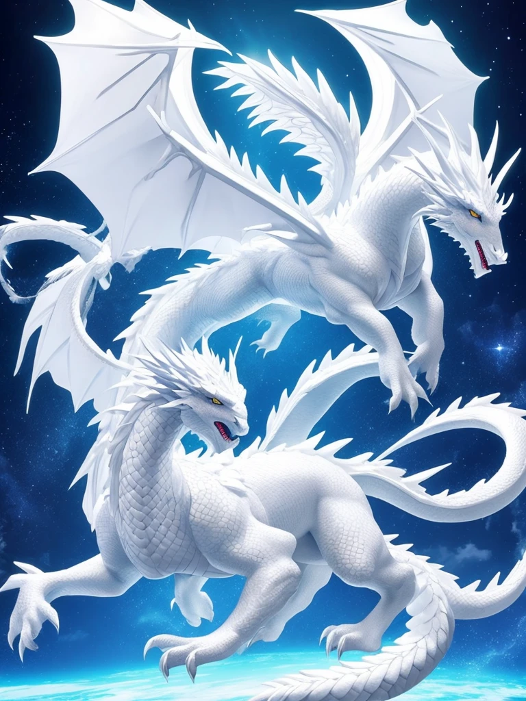 crystalline white dragon with soft and friendly features 