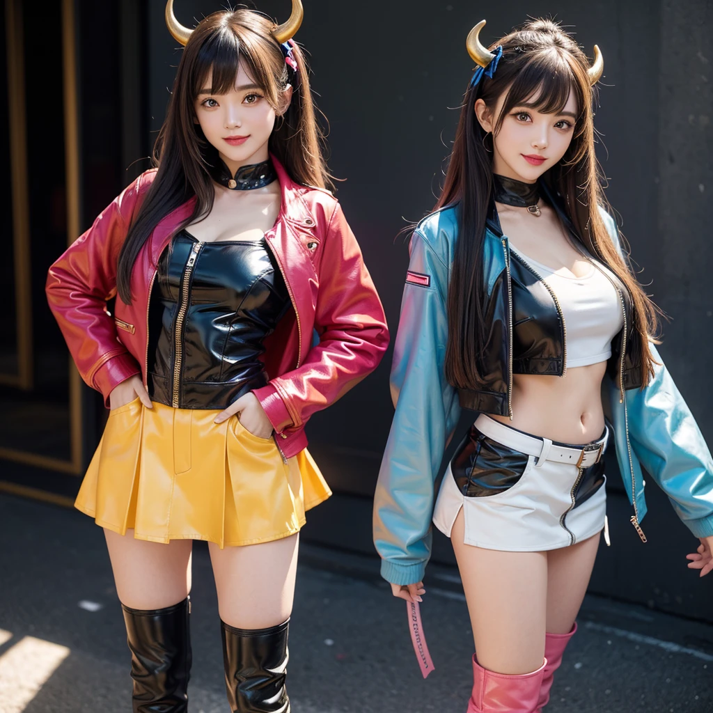best quality,In 4K,beautiful girl,Swimwear,bikini,Ocean,gravure idol,Model,smile,highest quality,big breasts,hyper real stick、She has her bangs down,beautiful girl,Maid clotheasterpiece,perfect face,perfect breasts,long hair,Outstanding style,stimulating,Cute outfits,Horny girl,double eyelid,Naughty Girls,Erotic and cute,mini skirt,ribbon on uniform,colorful hair color,yellow eyes,leather jacket,horny girl,Knee-high boots,
Colorful,multicoloured,future fashion,smile,,zipper bra,Multicolored clothing