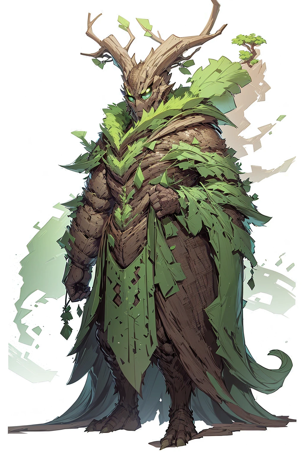 Create a Treeman, strong and powerful hunanoid,  full body in the image,  8K, best qualityer. 