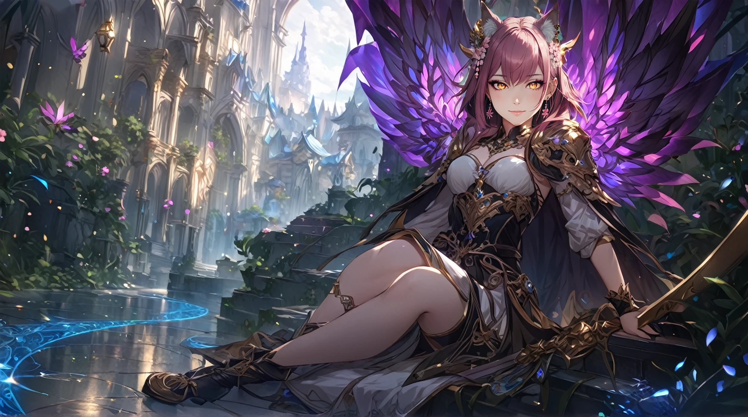 masterpiece, best quality, 1 girl, female focus, solo, Fantasy aesthetics, Highly detailed, shadowverse style