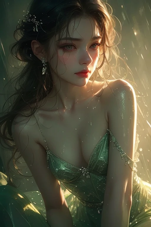 Sensual woman、Beautifully detailed eyes、Beautifully detailed lips、Highly detailed face、Long eyelashes、Graceful appearance、Gothic dresses、Soft lighting、Dramatic Shadows、A calming color palette、Cinematic composition、Photorealistic、(Highest quality) 、4K、8K、High Resolution、masterpiece:1.2)、Super detailed、(Real、Photorealistic、Photorealistic:1.37)、Black panties、Stiletto heels、sit、sensual pose、bold pose、The skin is damp、Sweating、

masochist、blush、Embarrassed、Expressions of ecstasy、Spreading legs with hands、Distorted facial expressions、Tears are flowing、Heavily wet、With water droplets