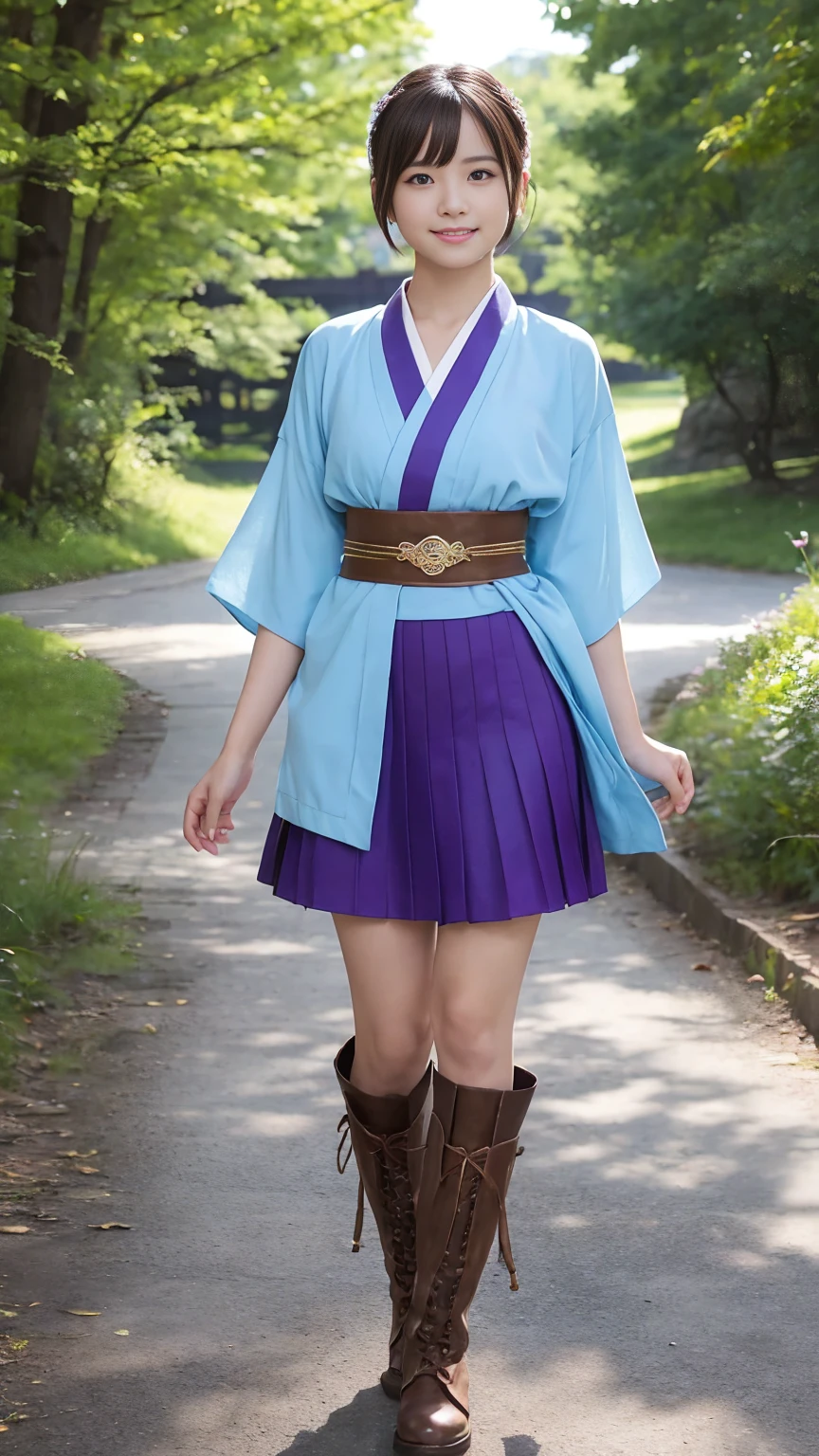 (masterpiece, Highest quality:1.3)
Yuna FF10, One girl, alone, smile, short hair, blue eyes, skirt, Brown Hair, hair ornaments, jewelry,, Are standing, whole body, boots, Removable sleeves, kimono, Very good, Heterochromia iridis, In the same way, In the same way skirt, blue In the same way, purple In the same way, Yuna (ff10),Backwards、Night view、lake、forest