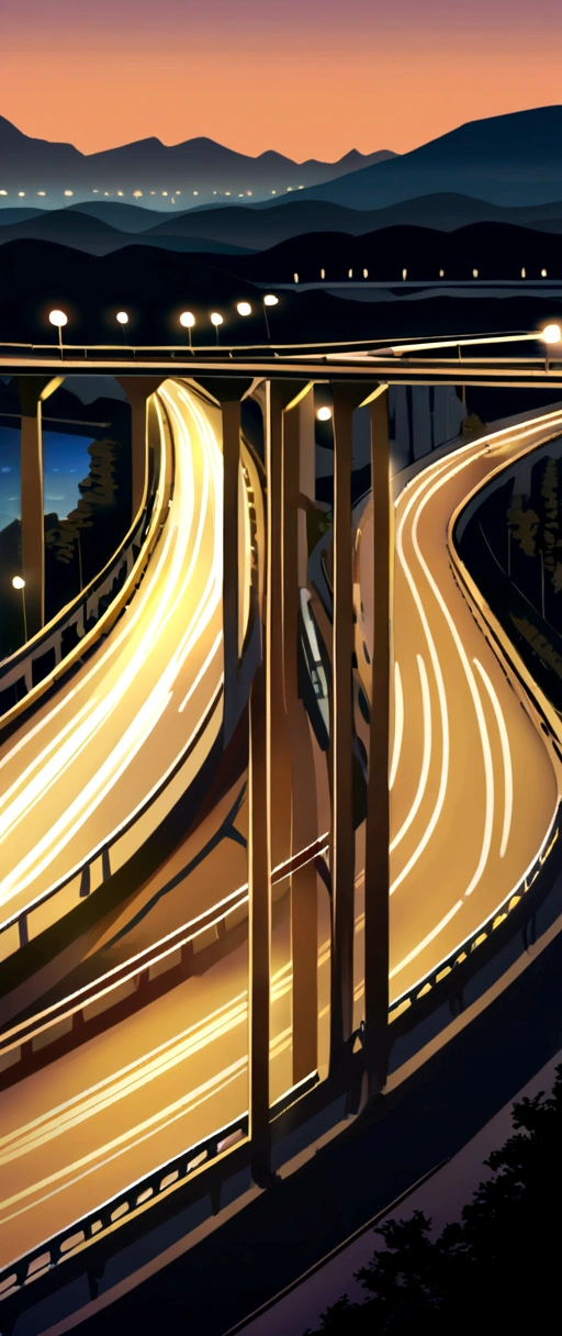 Woman wearing a tank top, Expressway, (Candlelight:0.5) 