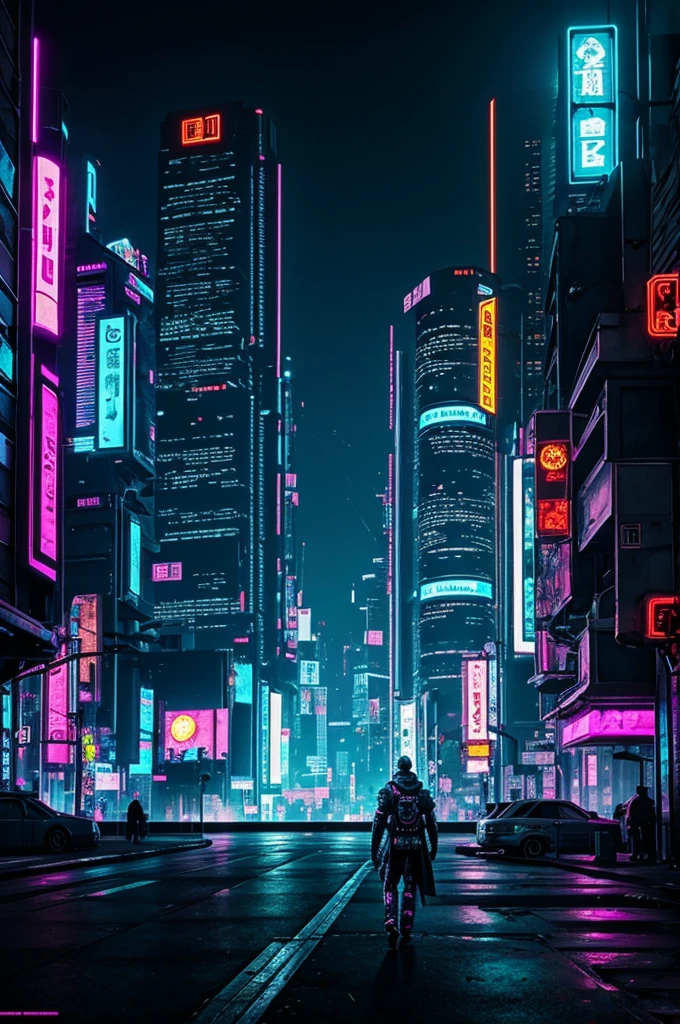 Create a cyberpunk wallpaper