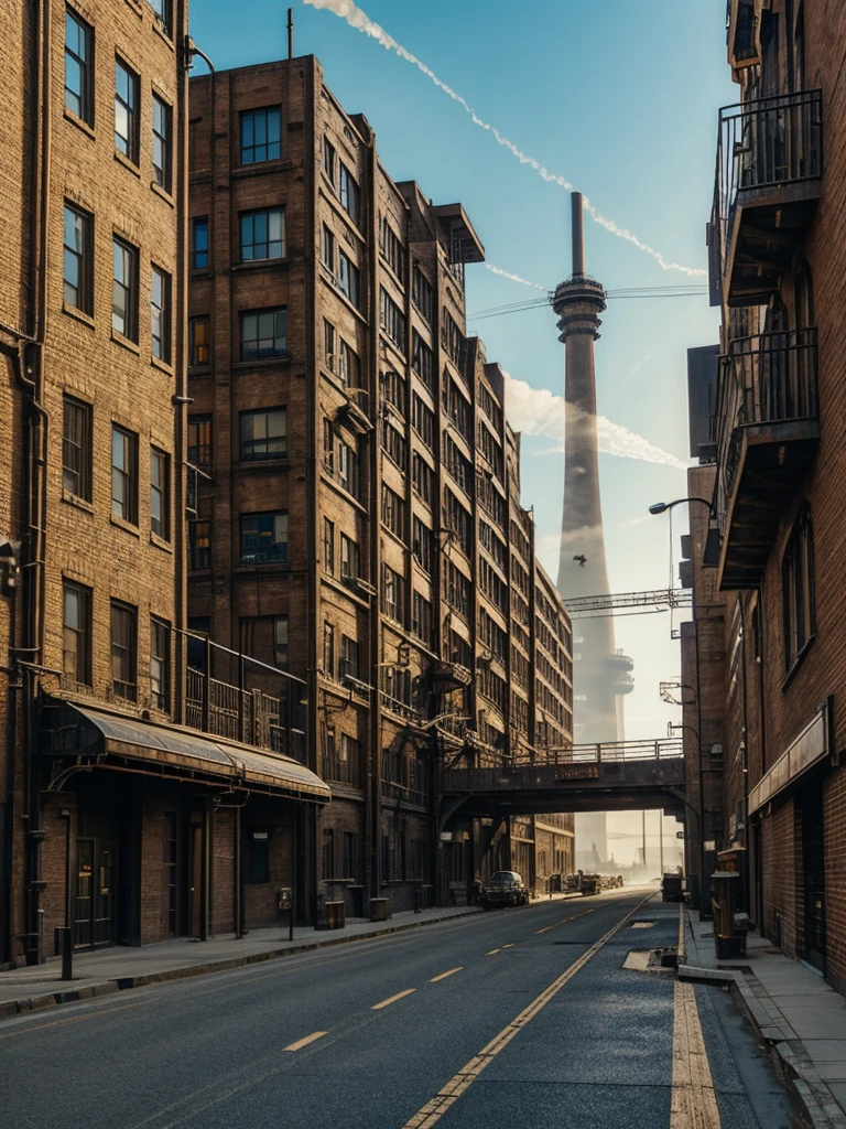 Industrial city, Wall, steampunk. There is an inn, Residential area, ((airship)) In the sky, city gate, Rusty and heavy, cigarette, cigarette突, factory, gear, mechanical, tall building, tower, The power of steam, Steam pipe, Street lamp, (Bird&#39;s Eye View), (at night, Starry Sky), (Heavy Rain), (intersection), (Cinema Lighting:0.8, Super detailed, bloom)